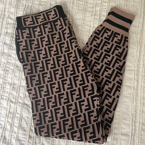 F print joggers - designer logo pants **Not Fendi**